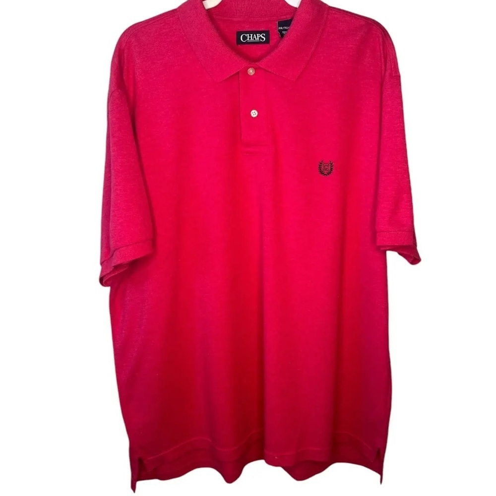 Chaps men’s pink collared polo